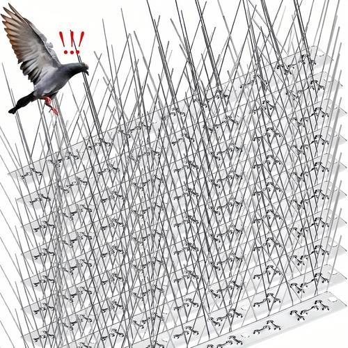 item picture stainless steel bird spikes set 25cm 33cm 50cm for balcony pest control box suitable for indoor and outdoor use keep pests and plants