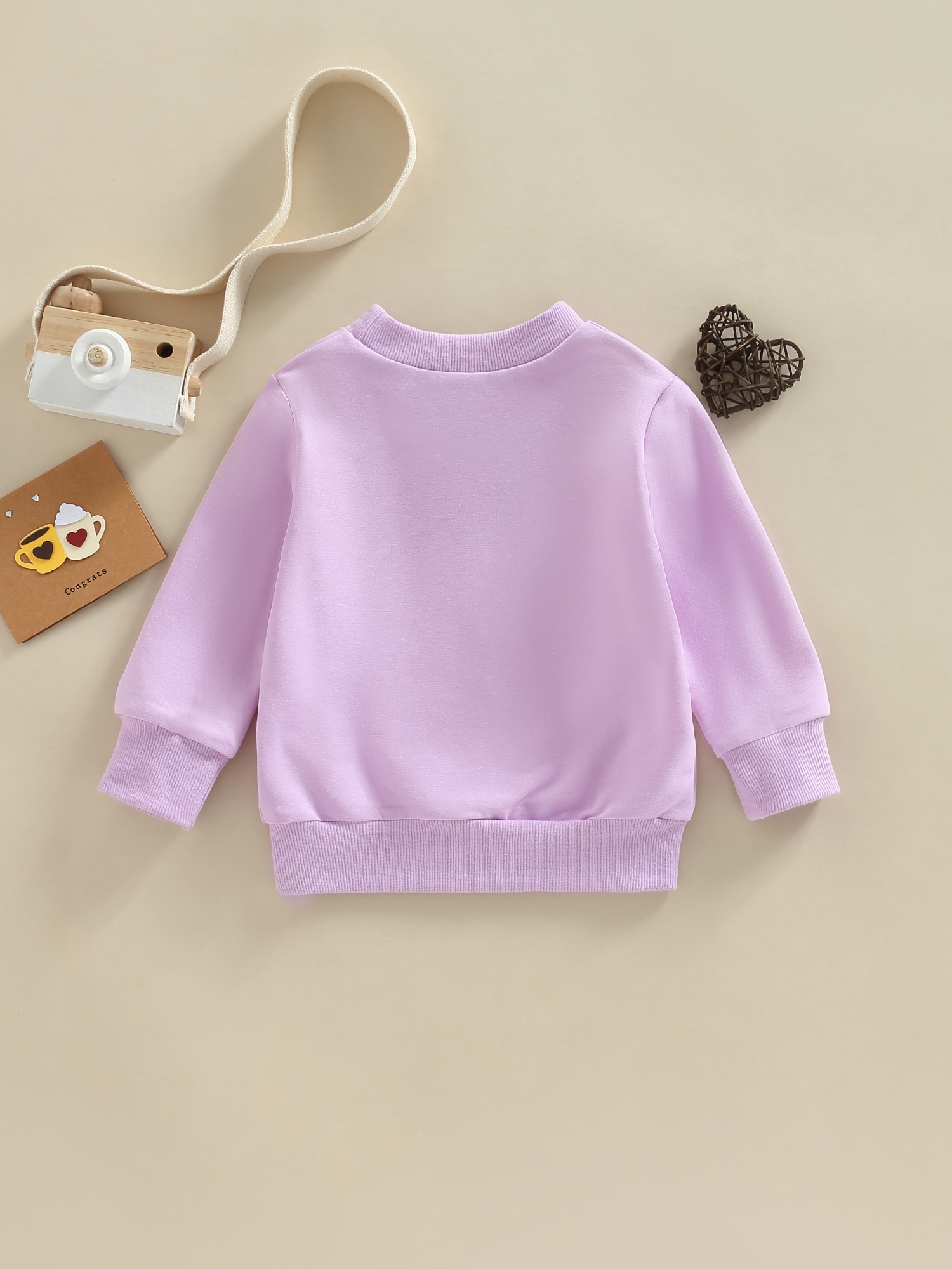 Toddler Valentine's Day Letter Sweatshirt Long Sleeve Pullover