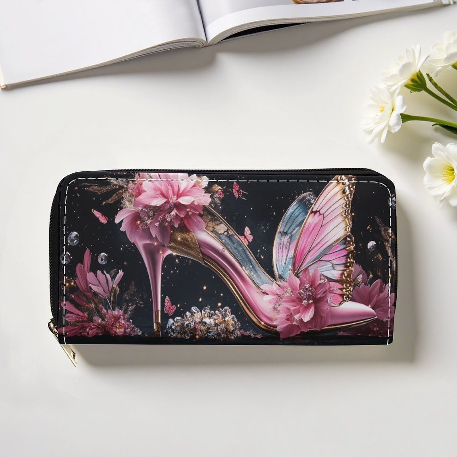 Women s & Men s Luxury -like Wallet with Zipper Closure - Golden-Tone Hardware & Burgundy/Pink/Golden/Green/Purple   - Long Wallet with Card Holder & Coin Pocket - Elegant Gift for   (Multi-Functional Purse-Wallet) - Wet Wipe Clean, Zippered Pocket, Card Slots, No Lining, Secure Zipper Closure, Glossy  , Suitable for Cash & Cards Use, High Quality Wallet For Women,   Wallet For Women Cards And Cash, Women Wallets High Quality, Trifold Wallet,