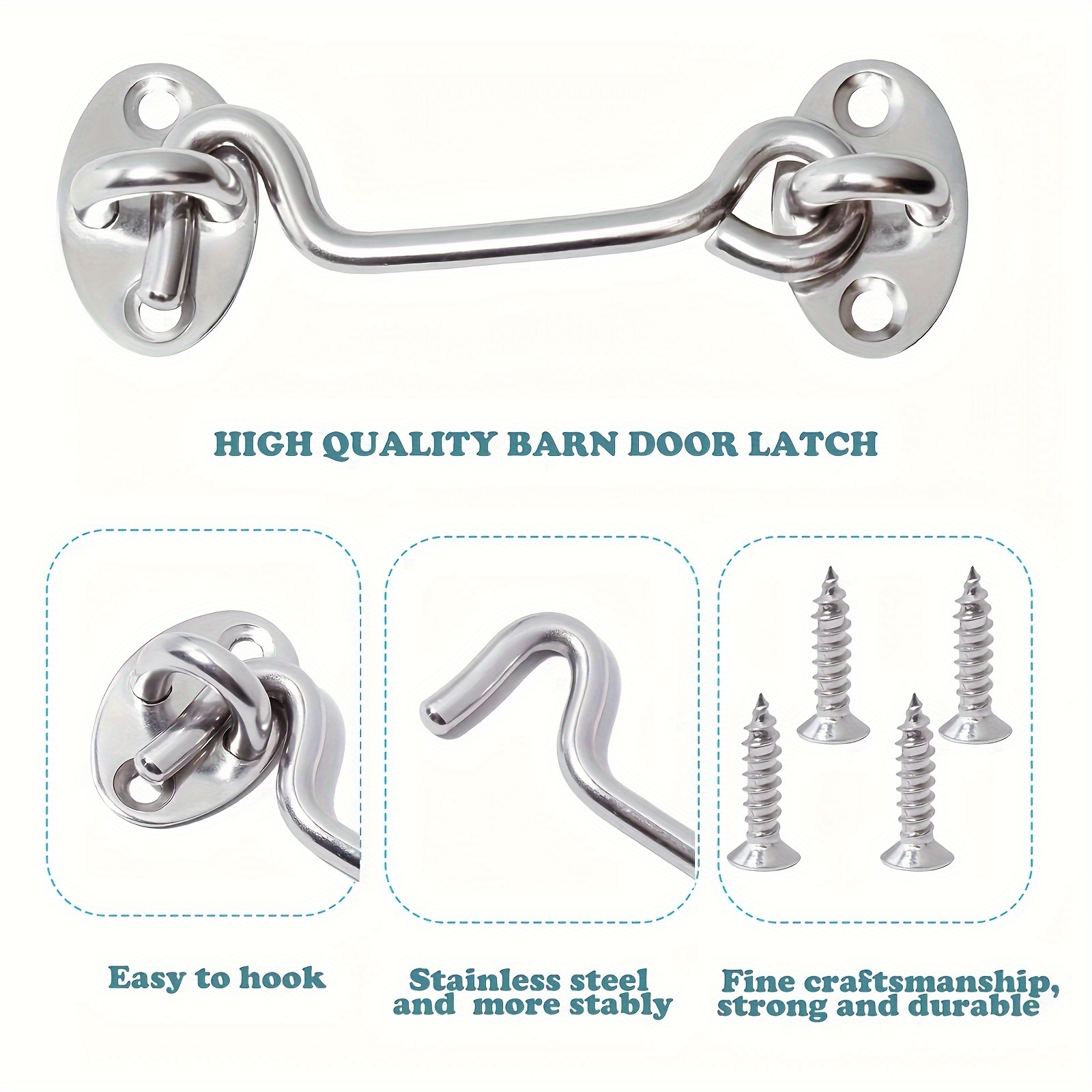 Barn Door Lock Barn Door Latch Heavy Duty Solid Thicken - Temu