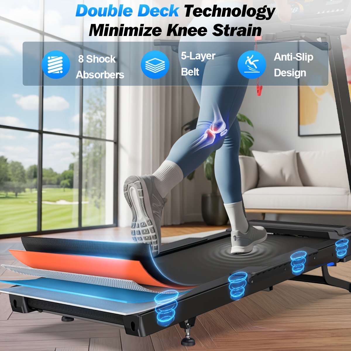 Folding Treadmill with 15% Auto Incline
