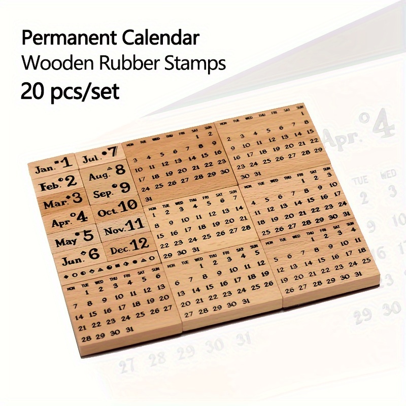 

1 Set/perpetual Calendar Stamp Month Date Stamp