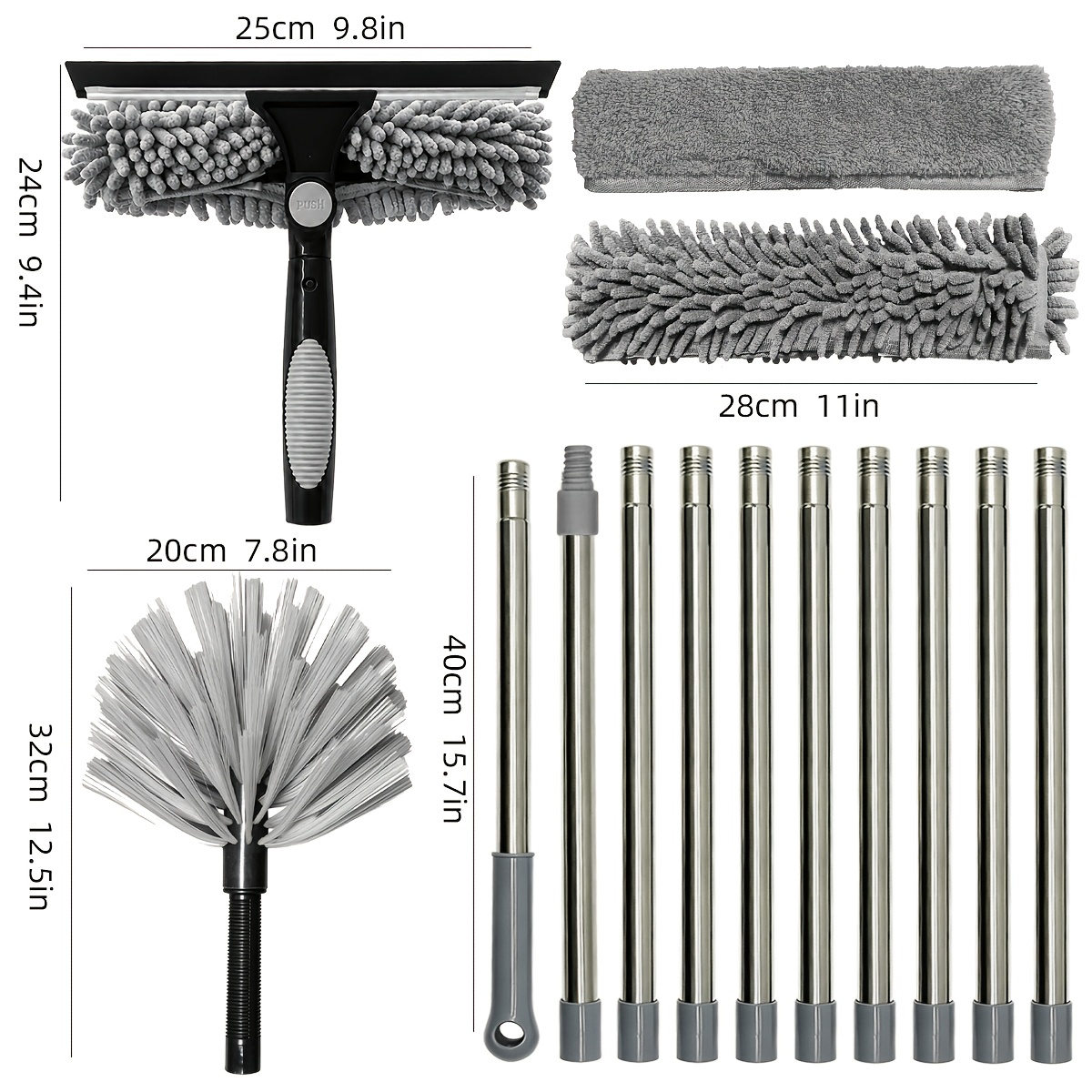 13.9FT High Cleaning Kit, Multi-Function Window Squeegee,... product image 9