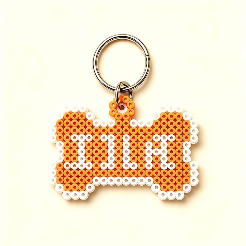 Pixel Bead Bone-Shaped Customizable Pet Anti-Lost Tag
