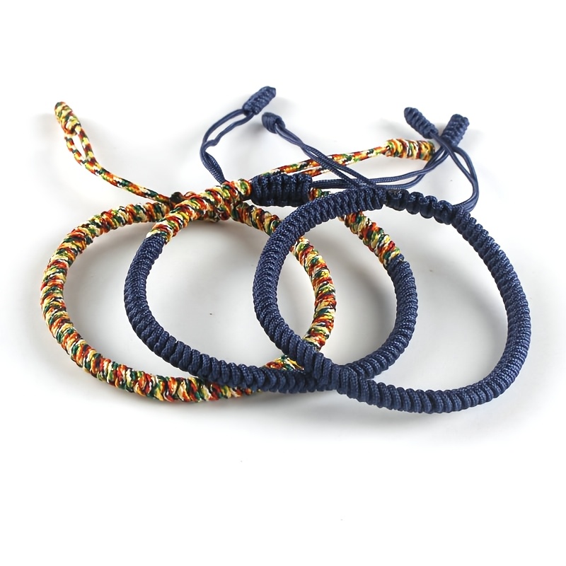 3pcs Tibetan Infinity Knot Bracelets Adjustable Nylon Rope