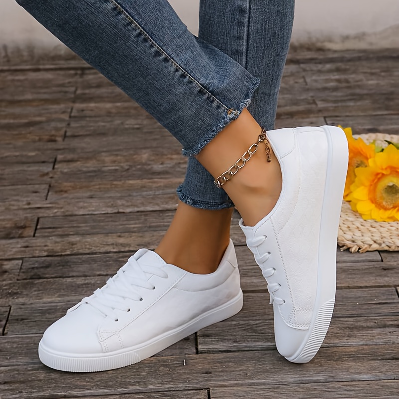gum sole all white leather shoes womens
