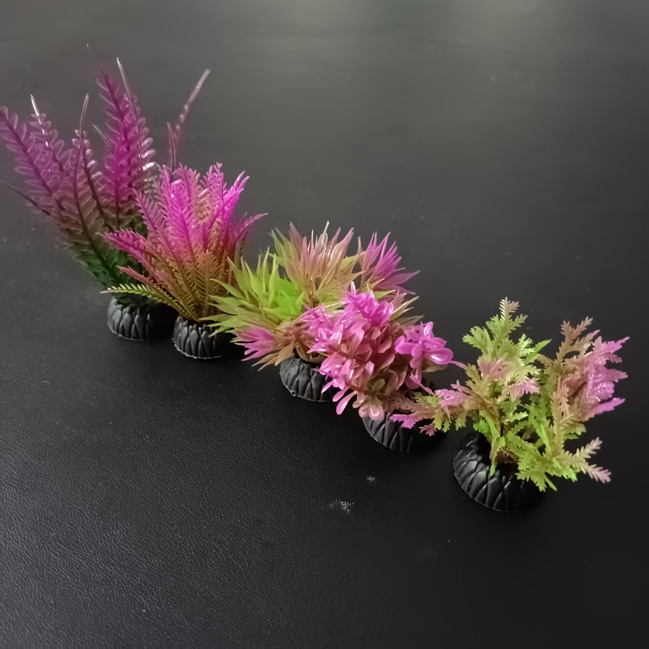 5pcs Set Of Artificial Aquatic Plants, Aquarium Landscape Decoration, 5 Styles In 1 Set, Combination Decoration