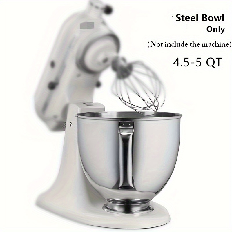 

Coblocks 5 Stainless Steel Mixer Bowl - , Non-deformable With Handle For Ka Tilt-head Stand Mixers - Making Dough，baking & Cooking, Dual Packaging