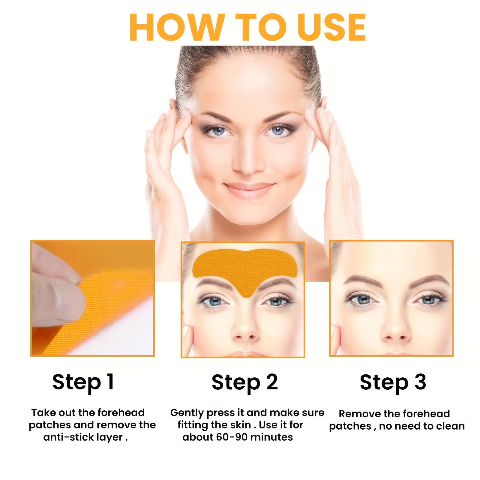 10pcs, Frontal Firming Patch, Smoothes And Softens Forehead Skin, Lifts And Tightens The Face