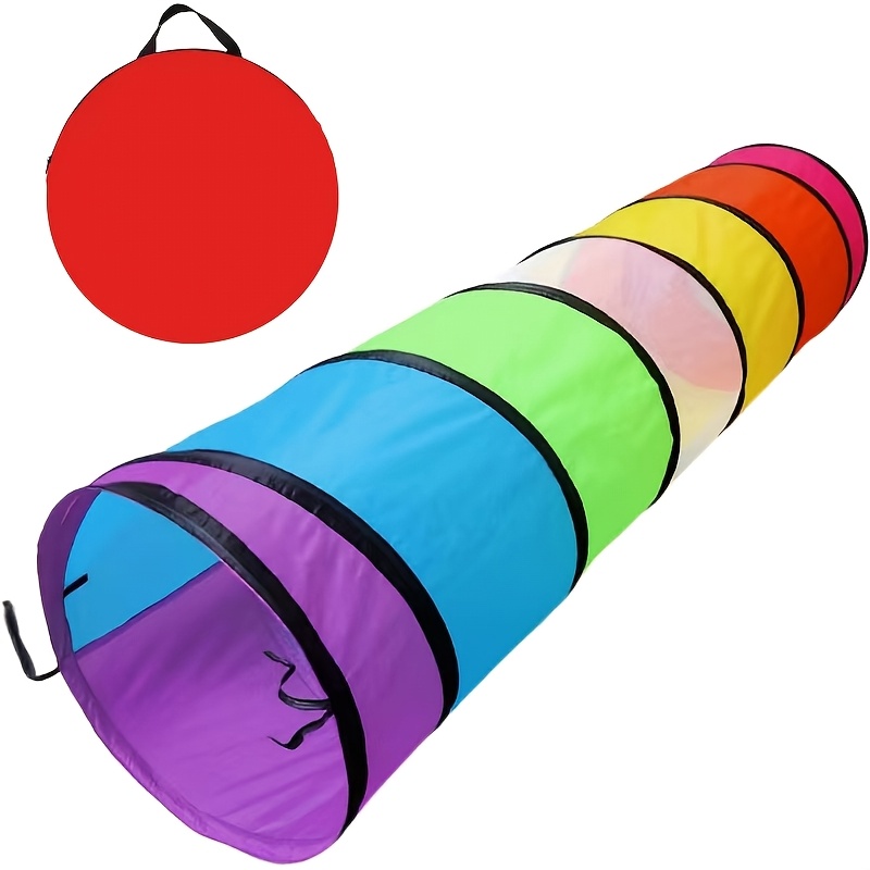 TEMU Tunnel de jeu : Canal de perçage et d'escalade pliable et portable, coloré, inspirant et le d'exploration, au sport et à l'intelligence, équipé
