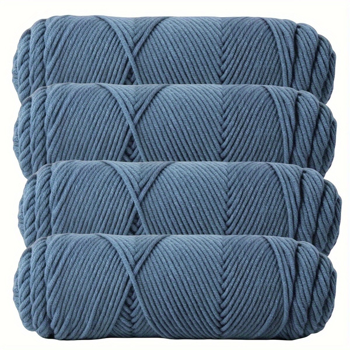TEMU Lot de 4 fils épais pour la Saint-Valentin - Laine épaisse pour tricot et crochet pour pull, bonnets, écharpes, manteaux et sacs de poupée - ,