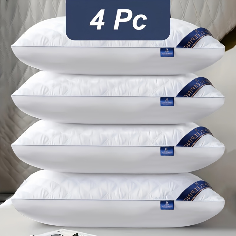 2pcs/4pcs Bedding Pillow, Neck Pillow, Soft, Comfortable, Multifunctional Home Neck Support Pillow, High Quality Pillow Core, Suitable for 4 Seasons: Spring, Summer, Autumn And Winter