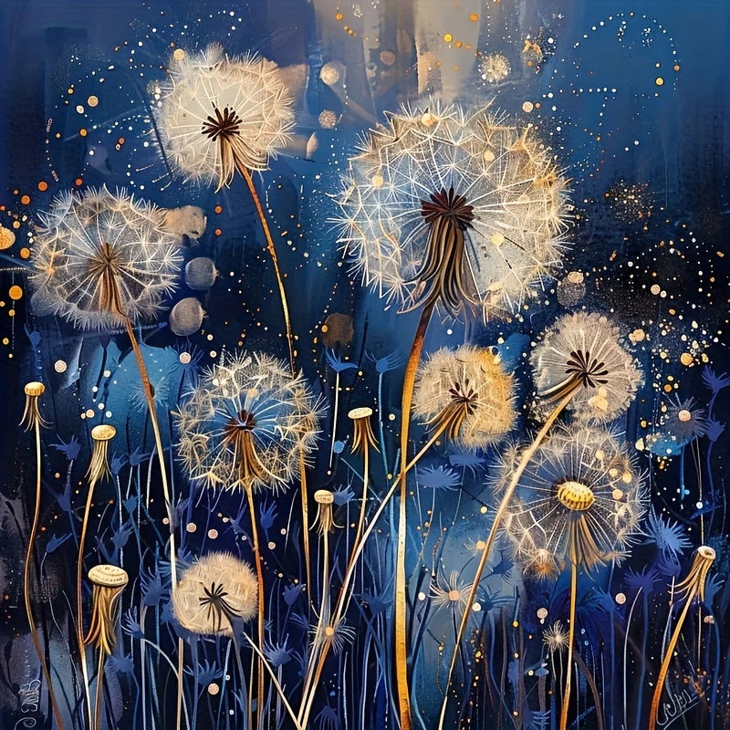 

Adult Diamond Painting Kit, Beginner 5d Diamond Art Kit, Diamond Painting Home Wall Decoration Dandelion