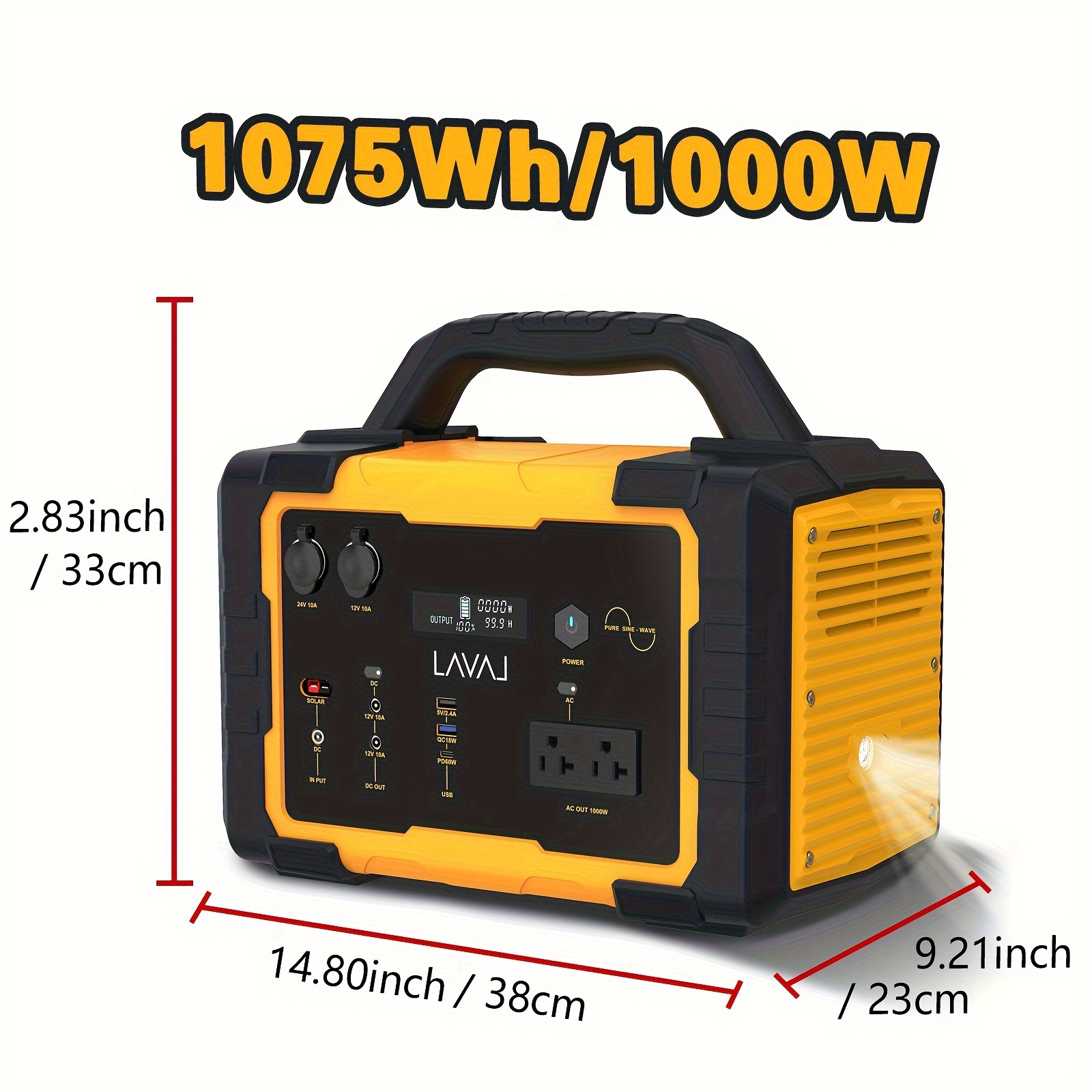 1075wh portable power station with 200w solar panel, dual source  (battery/solar), fast charging, lithium battery, us plug, ideal for camping,  rv, hunting & emergency outdoor use, portable charger power bank | Check