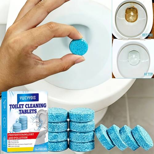 32pcs dissolving dirt toilet polishing tablets urine dirt strong yellow removal and odor long suitable for glazes