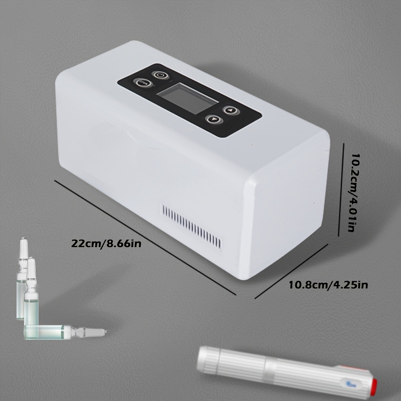 compact portable mini fridge with led temperature display usb powered   rechargeable battery white ideal for outdoor events picnics office use picnic essentials modern mini fridge versatile storage mini refrigerator