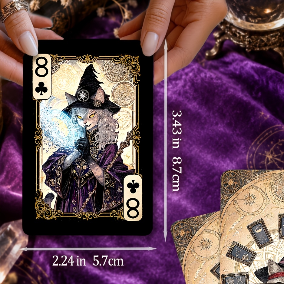 Magic Cat Playing Cards, Unique Cards with Witch Cat Art