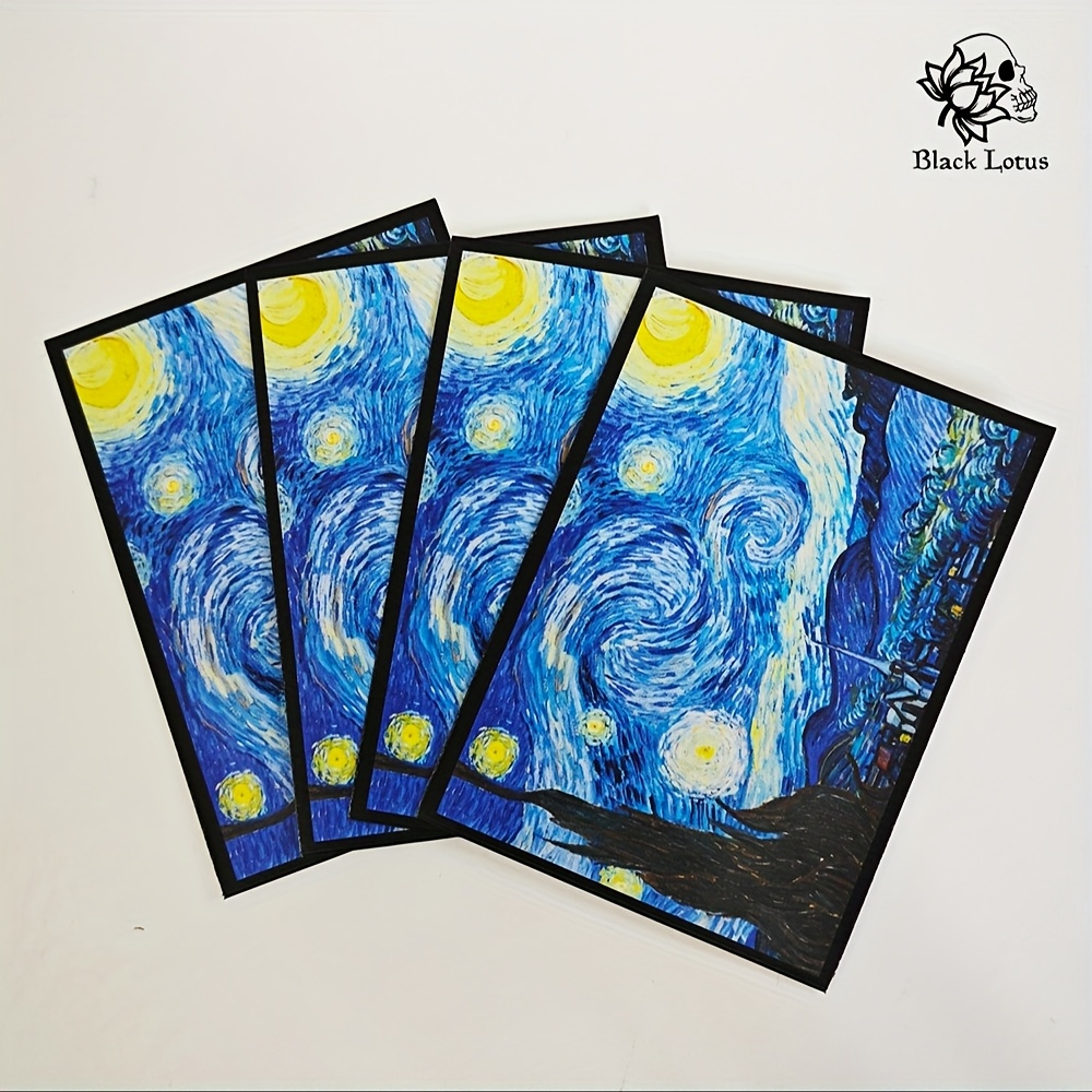 * 60pcs/Pack Van * Starry Night PP Material * Card Sleeves - Smooth * *  Ideal for TCG Game/Trading/Photo Cards, 66x91mm, Gift for Mother's Day