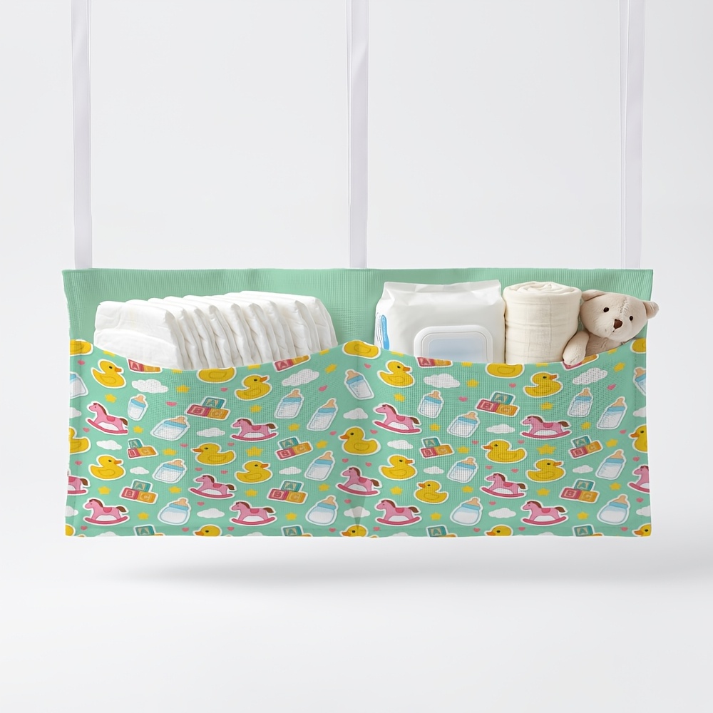 Cute Double Pockets Hanging Organizer for Strollers & Cribs