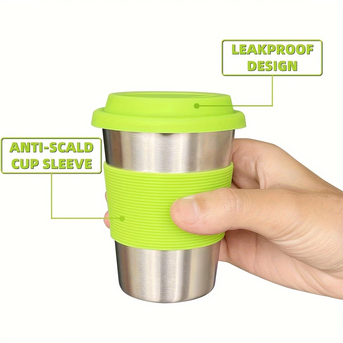 10pcs stainless steel camping cutlery set for 1 2 people cups plates bowls utensils with mesh carry bag backpacking hiking picnics rv trips details 3