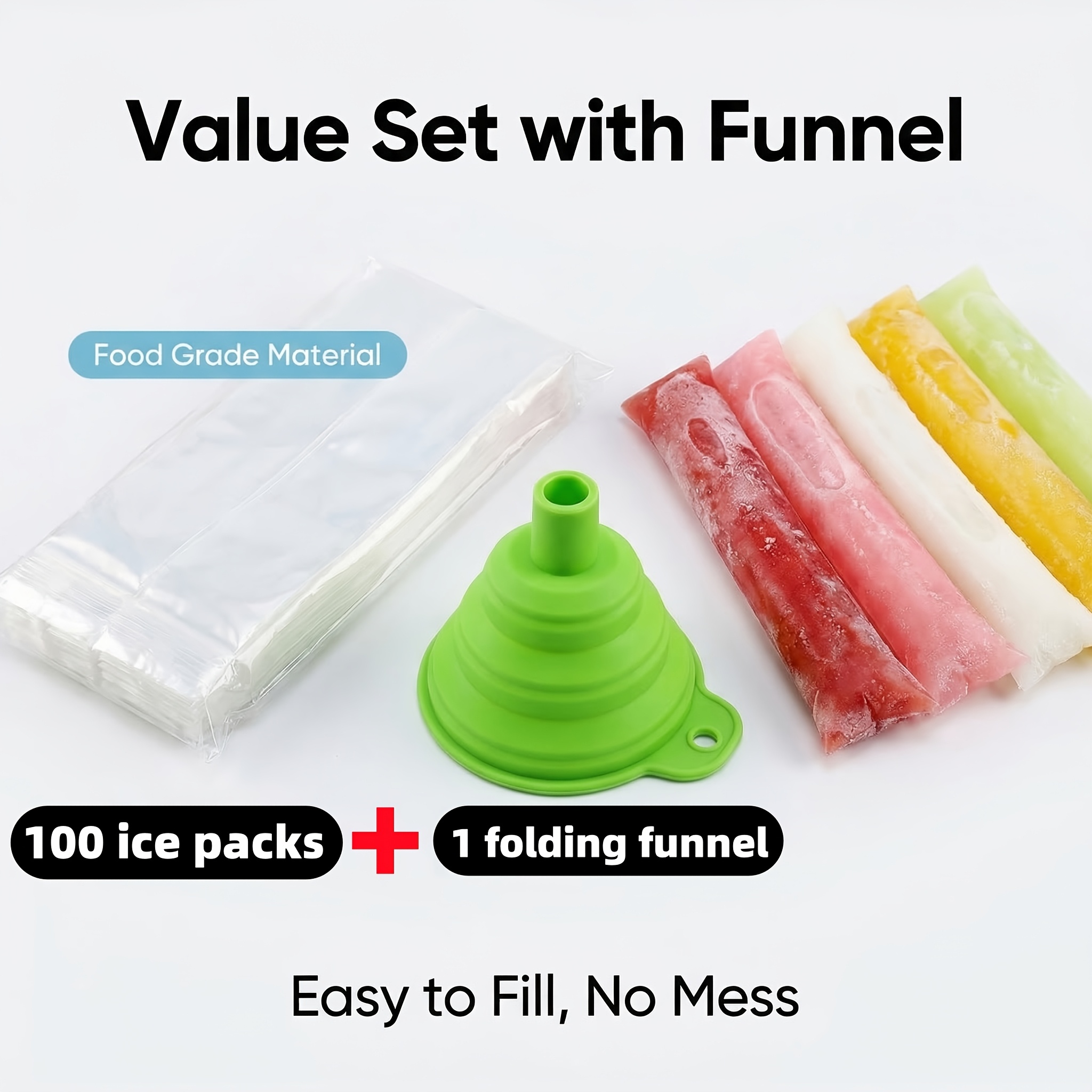 51 101pcs disposable   bags for homemade crushed     tray bags food grade ice cream stick bags self sealing bags for homemade   smoothies and   Product details 1