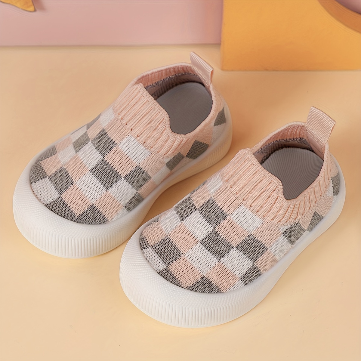 

Casual Low Top Slip On Woven Shoes For Baby Girls, Breathable Lightweight Walking Shoes For All Seasons
