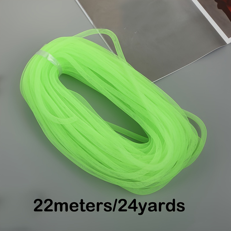 22m/24yards Elastic Mesh Tube Ribbon Trim Christmas Holiday Crafts Home Party Decoration Hair Tie
