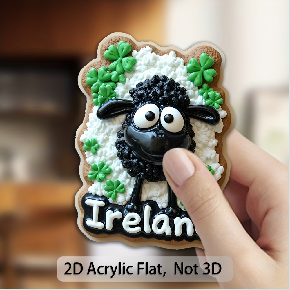 TEMU 1pc 2d Flat Printed Refrigerator Magnetic Decorative Sticker, Refrigerator Magnet. Features Bright, Long-lasting, Non-fading Colors. Strong That
