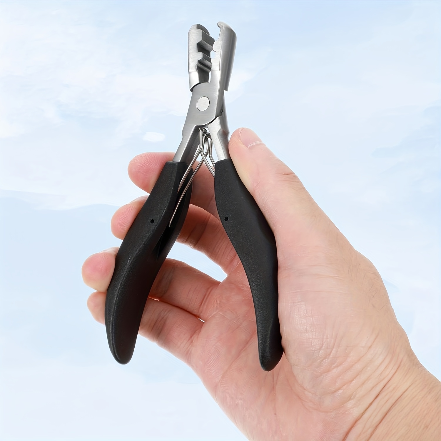 TEMU Pince Multifonction pour Extensions de Cheveux, Outil de Fusion pour Cheveux à la Kératine, Outil de Styling à Pointe Plate pour Boucles et