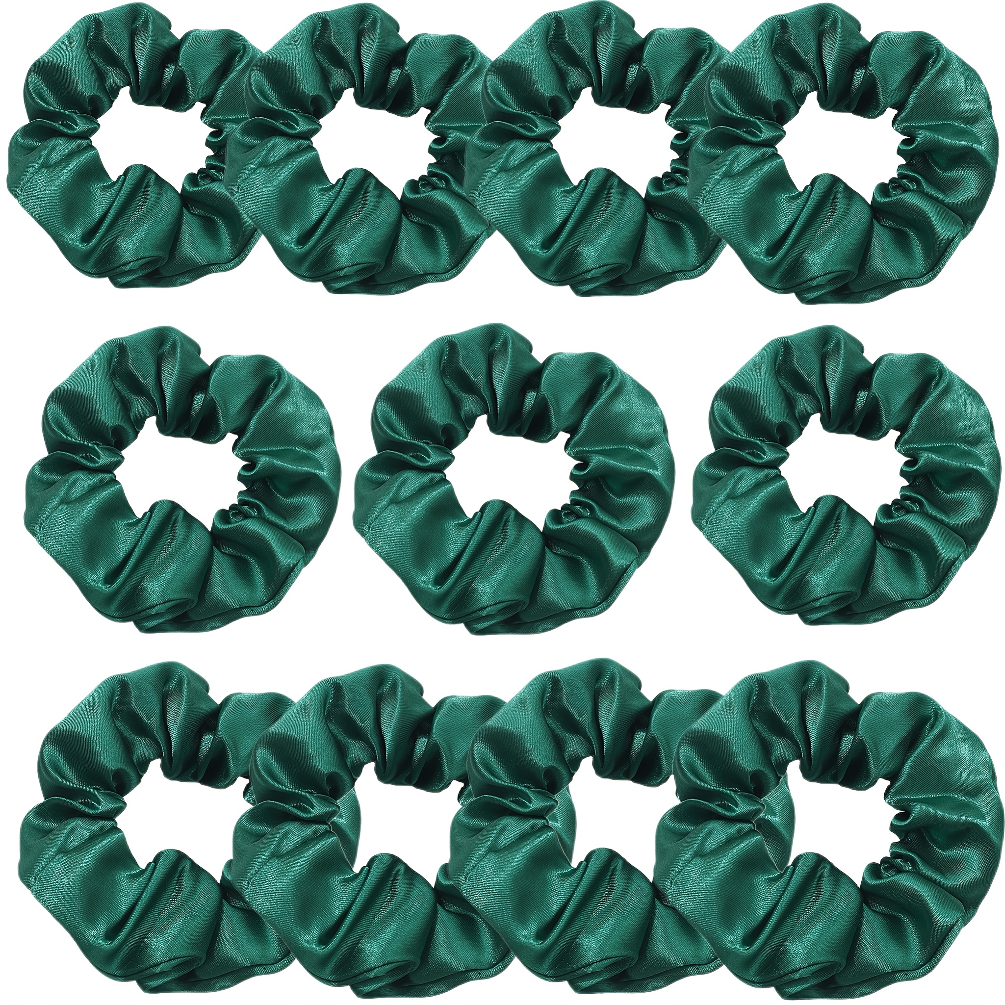TEMU 11pcs Elegant Satin Hair Scrunchies Vintage Easy Seamless Hair Ties
