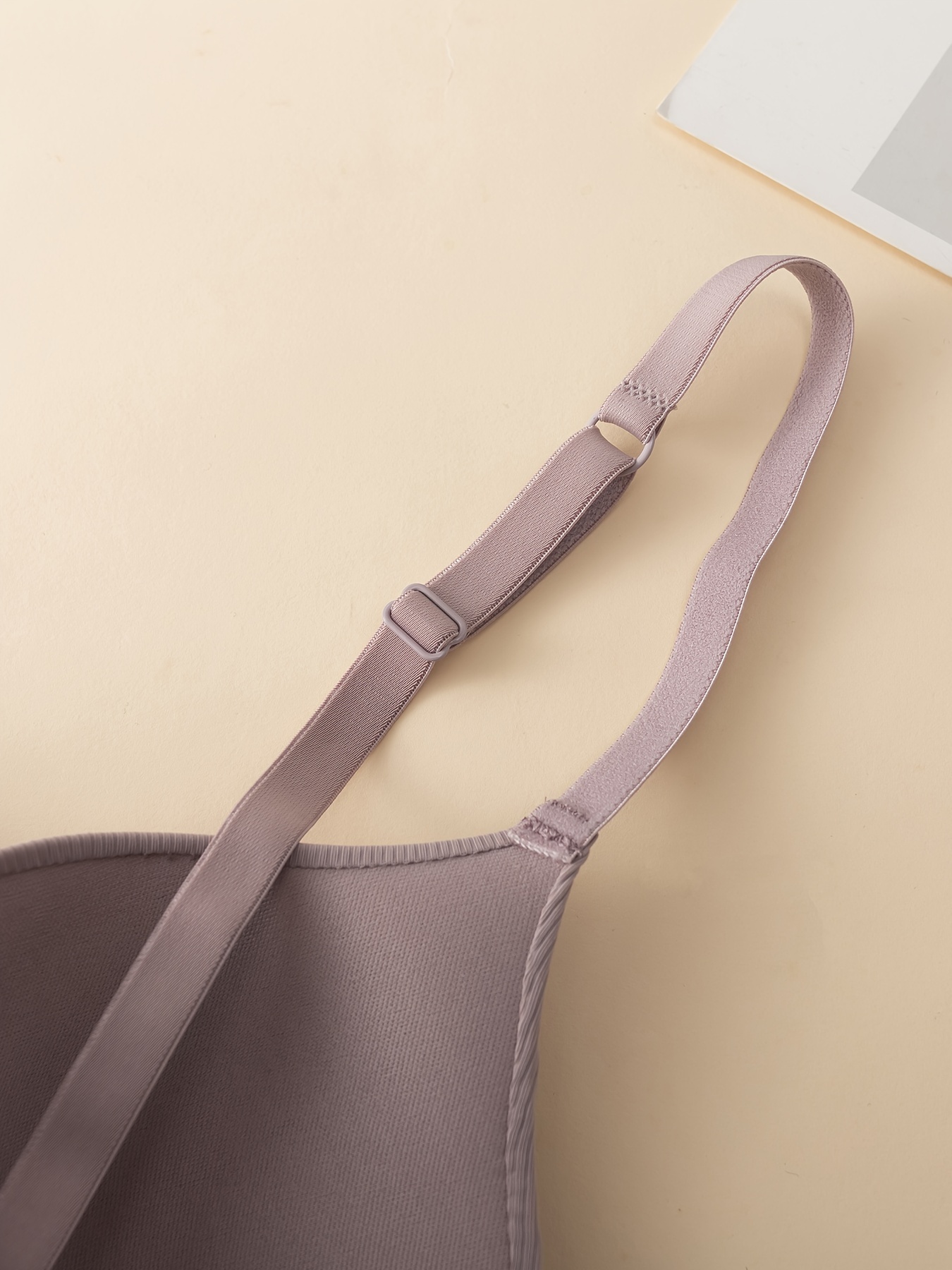 3pcs cross back front closure bra   solid color ribbed underwear lift up anti sagging design thin cup with thin padding casual   bra Product details 4
