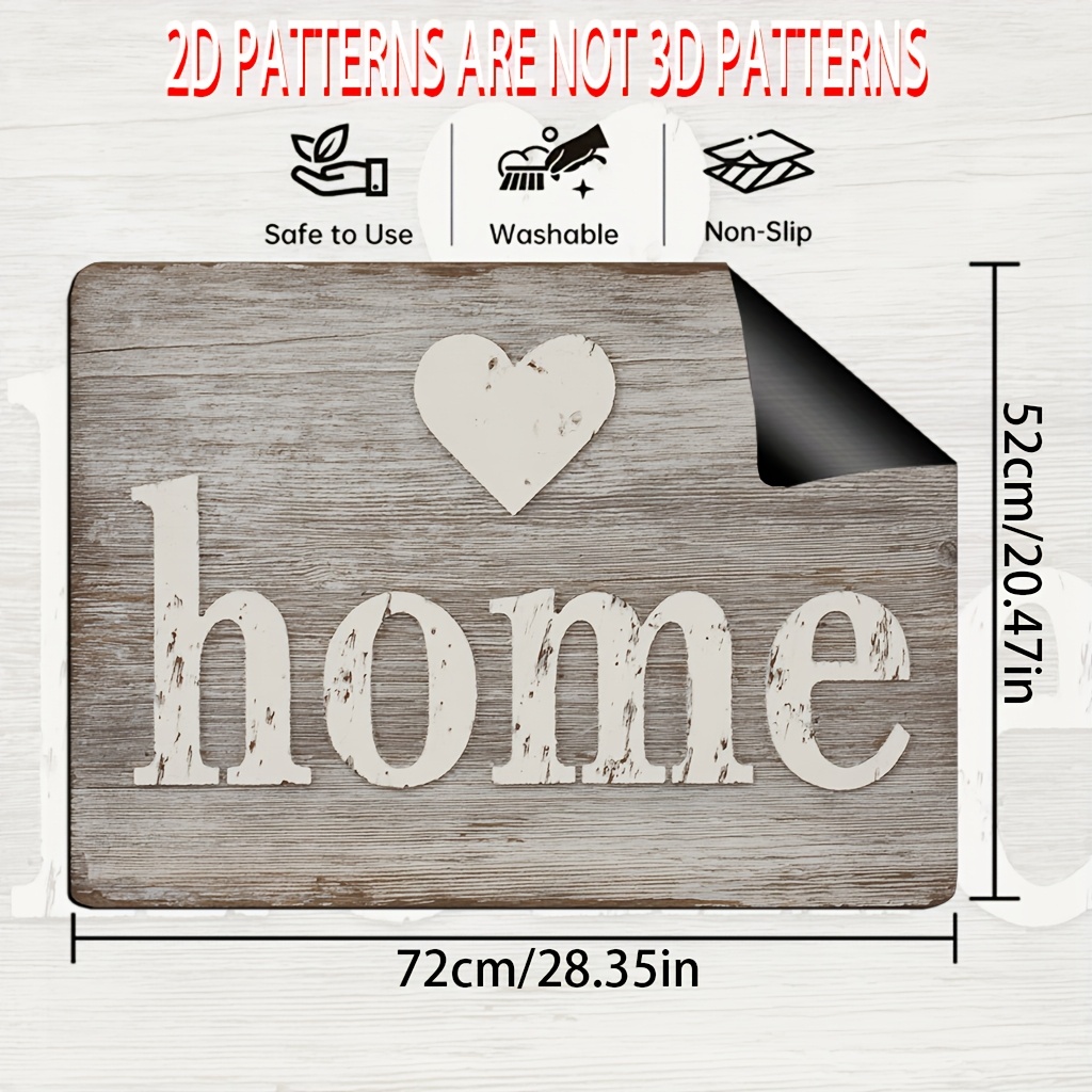 TEMU 1pc, 2d Flat Printing Stove Top Protector Cover,stove Cover Home With Heart Pattern, Coffee Mat,perfect For Versatile As Oven Liner, Washing