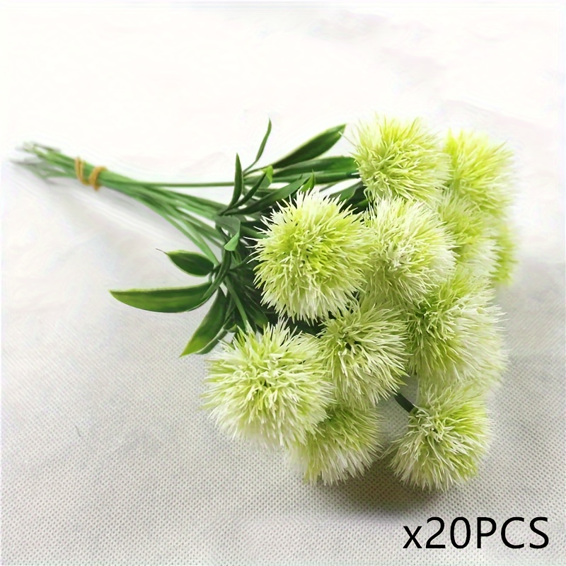 Image of 20pcs Simulation Plant Dandelion Bouquet Wedding Home Decoration Photography Cross-border Flower Arrangement Fake Flower Props Flower Ornaments