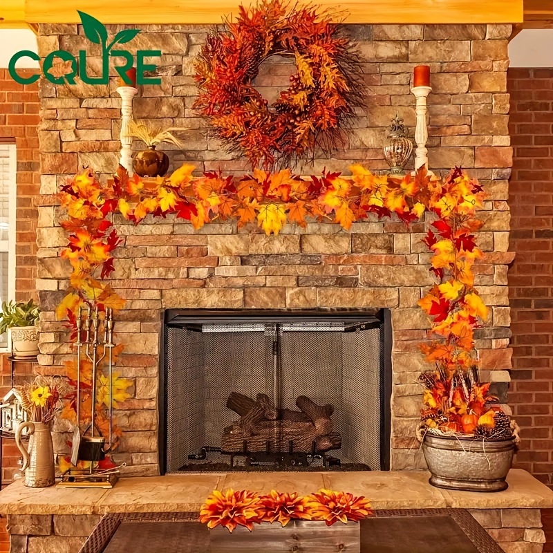 

Cqure 3pcs 17.7 Feet Fall Leaf Garland, Hanging Vines Garland Artificial Fall Maple Leaves Garland Thanksgiving Decor For Home Wedding Fireplace Party