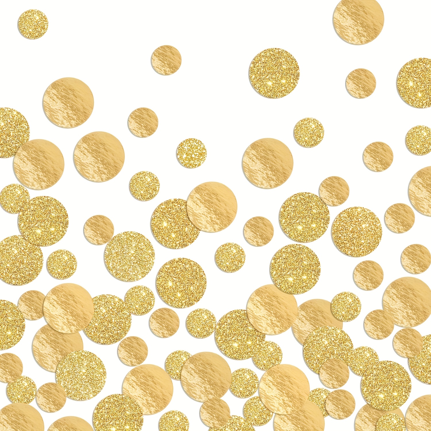 120pcs, Sized Polka Dot Confetti, Sparkling Golden Scattered Desktop Decoration, Surprise Birthday Party Anniversary Supplies, Bridal Engagement Retirement Shower Party Decoration Supplies