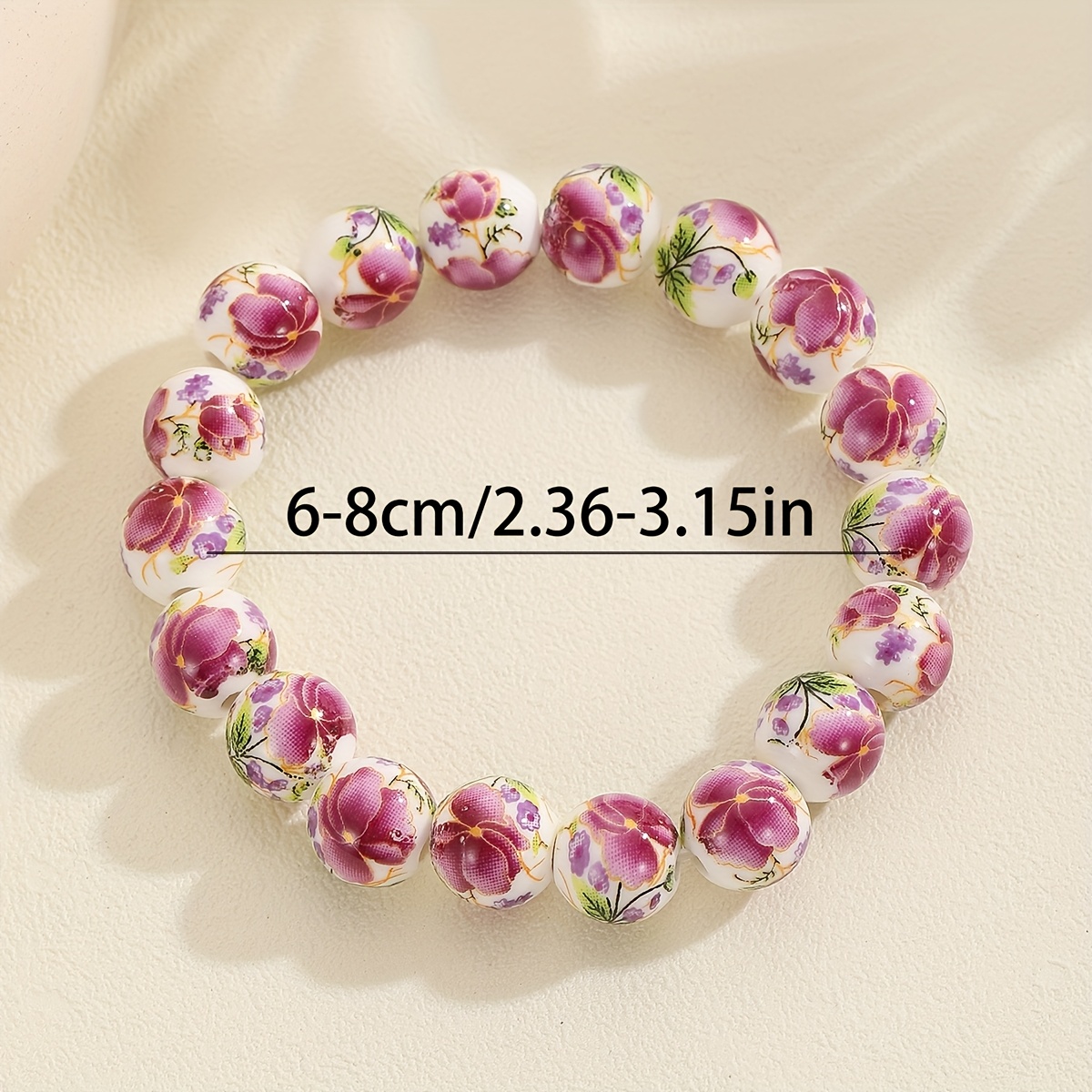 Chinese Style Ceramic Bead Bracelet for Women