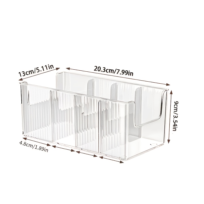 Multifunctional Spice Organizer Thickened Kitchen Cabinet Organizer Desktop Upright Transparent Storage Box Refrigerator Storage Box Refrigerator Organizer Storage