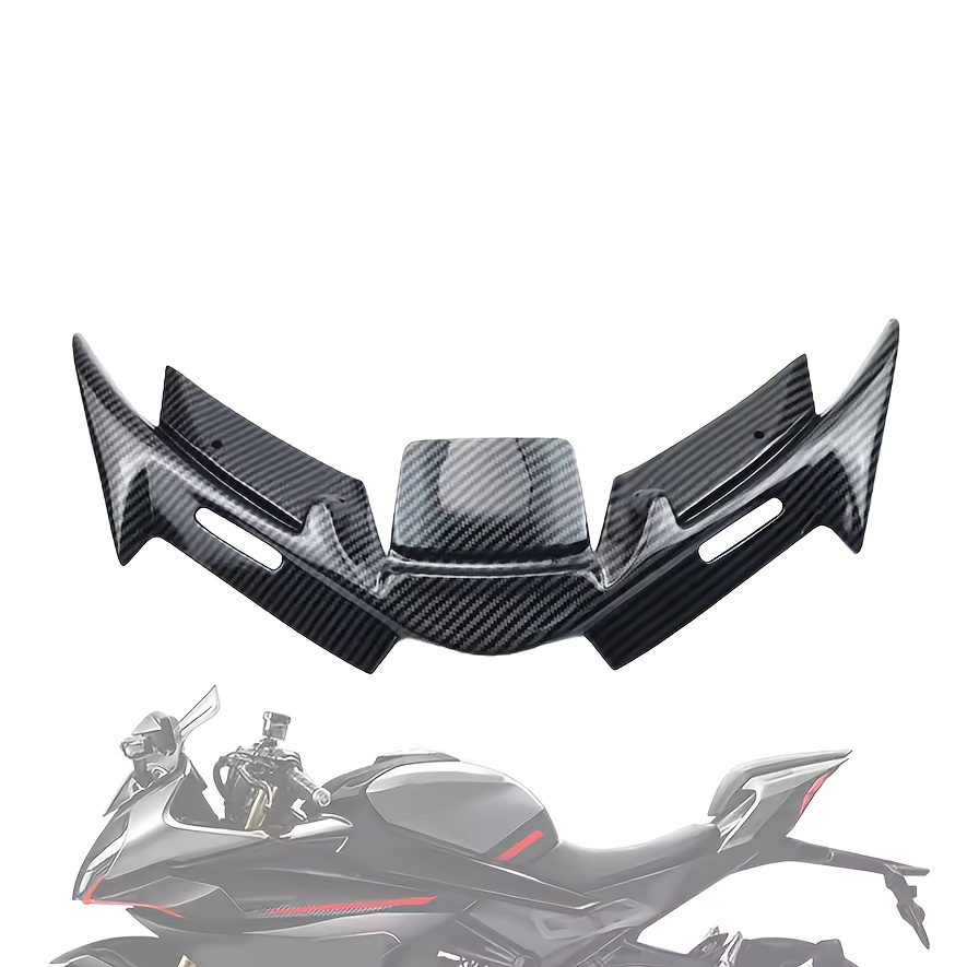 TEMU Front Lip/bird Beak Spoiler & Air Deflectorcompatible With 250sr/450, For Gsx250r, Sai 600 , Kawasaki Models, R15 V4, Etc. Made Of Durable Abs