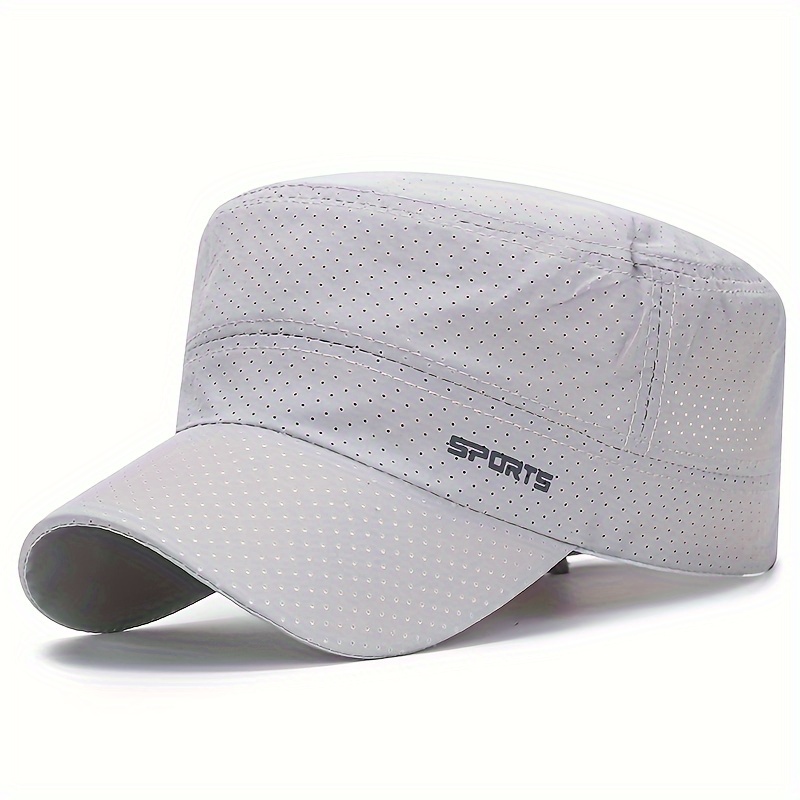 TEMU Summer Breathable Flat Hat, Sport Outdoor Quick-dry Lightweight Sun Hat For Outdoor Sports