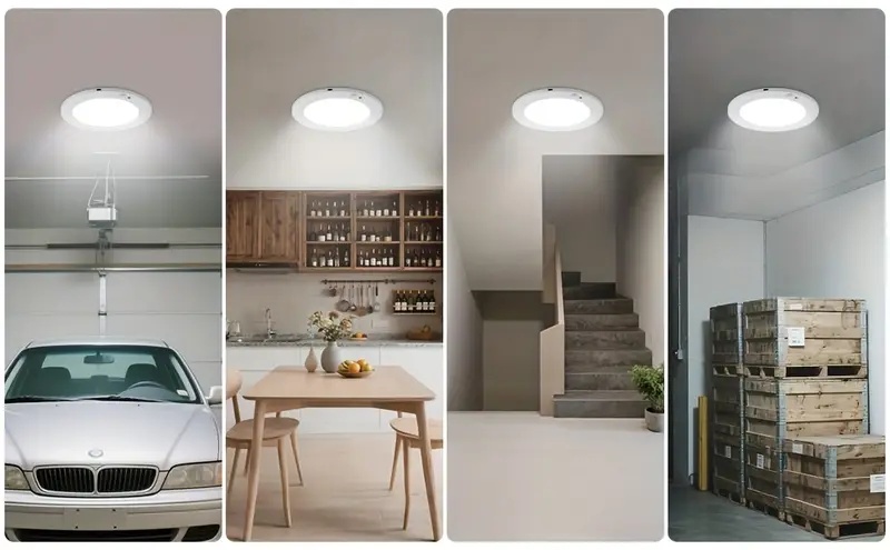 Smart Sensor Ceiling Light, with Remote Control, Timed Light Off, 3 Lighting Modes, 5 Color Temperature Adjustments for Light Brightness, 8000Mah Super Large Capacity Rechargeable, Magnetic Installation Without Drilling, USB Charging