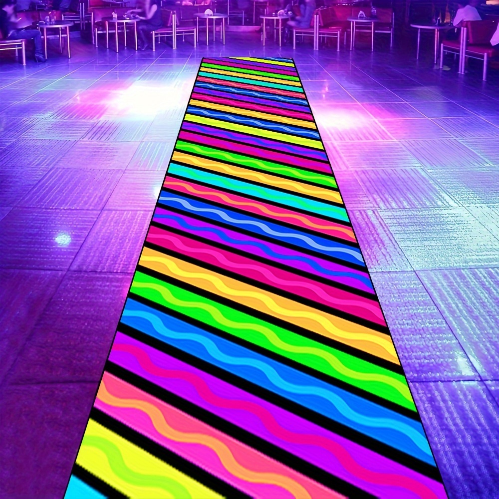 

Soft Neon Dance Floor Rug, Fluorescent Area Rug With Non-slip Bottom, Chunky Knit Flannel For All – Ideal For Birthdays, Weddings, Home Decor, Parties, Christmas – 1pc