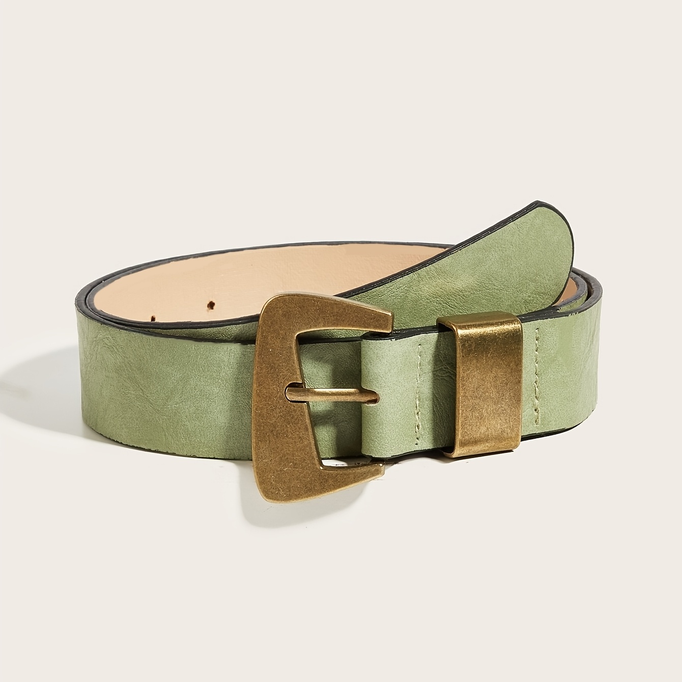 TEMU 1pc Women's Fashion Vintage Bohemian Belt With Irregular Buckle, Suitable For Pairing With Dresses And Pants For And Travel