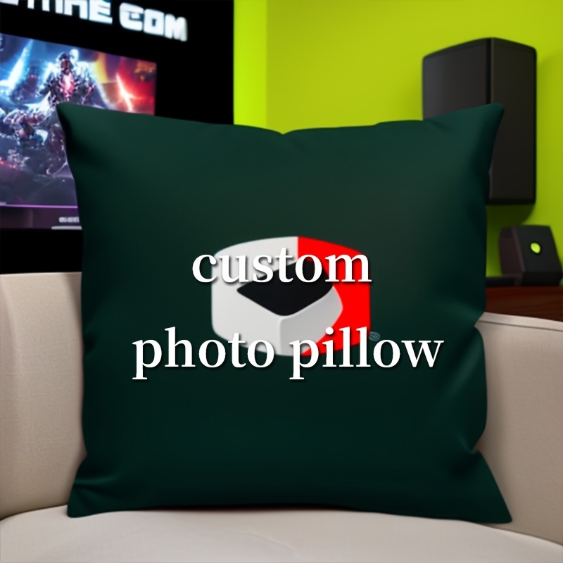 

1pc, Personalized Short Plush Throw Pillow Without Inserts, Custom Photo Square Cushion For Game Room, Car Sofa Bed, Living Room, Bedroom, Birthday Gift For Friends And Loved Ones