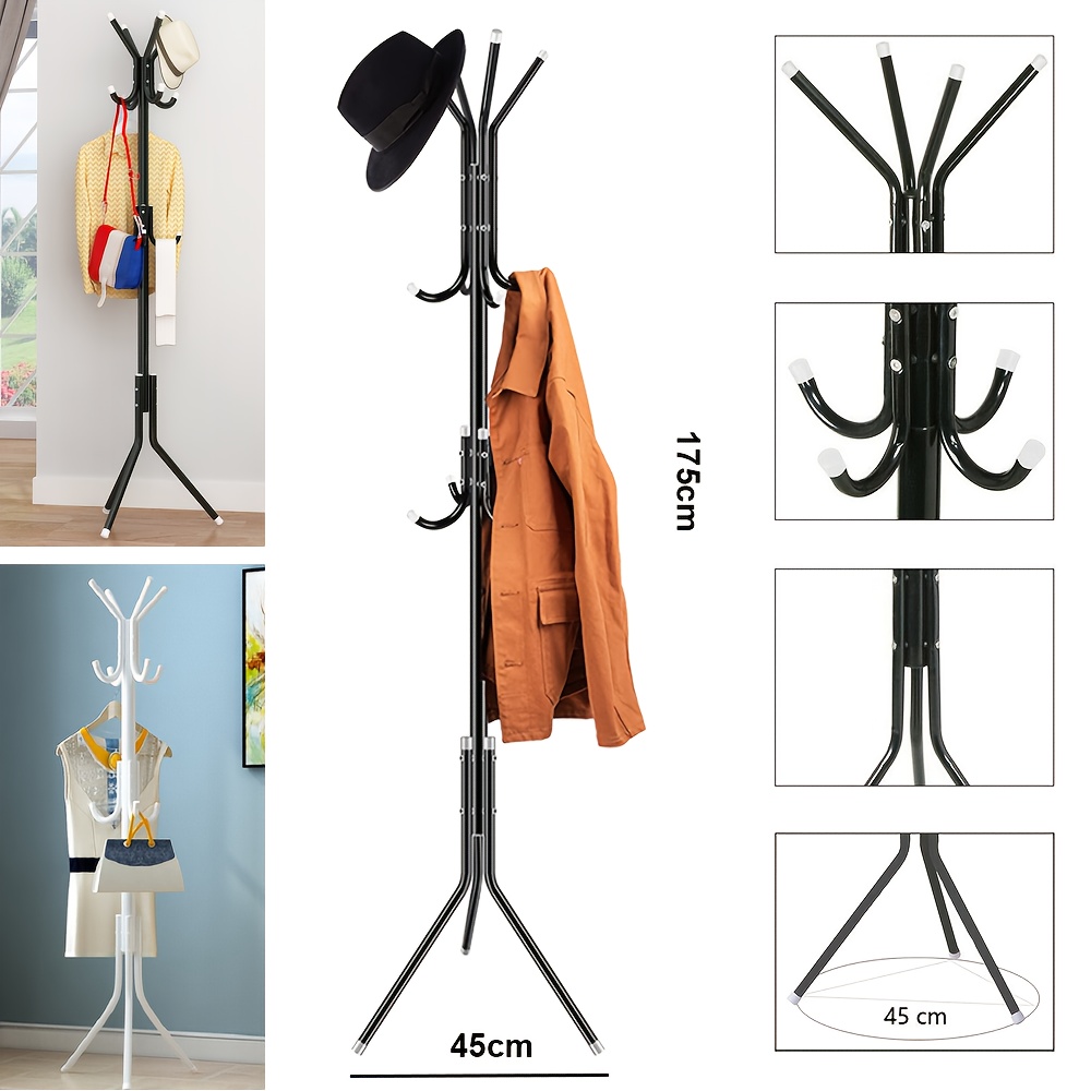 E-shop 175*45cm Vertikales Regal, Baum-Garderobenständer, freistehender Kleiderständer mit dekorativem Sockel, Garderobenständer für