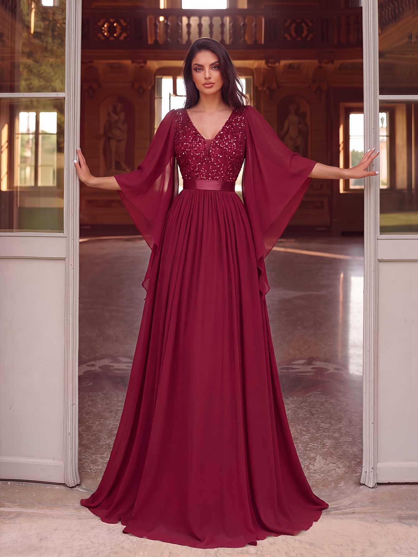 knee length backless dress Women's Crepe Sheath Knee-Length – Seekatel Costume main image 1