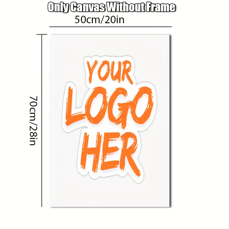 E-shop 1 Stück Personalisiertes Poster – Fügen Sie Ihr eigenes Logo/Text hinzu, Selbstklebende Wanddekoration mit kräftigen Buchstaben – Moderne
