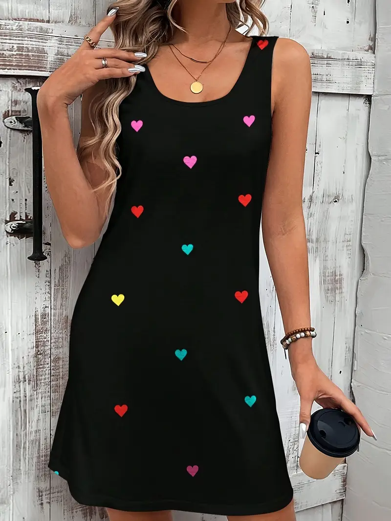 fitted vest dress Sleeveless Fitted Waist Vest Dress | Gray & Black