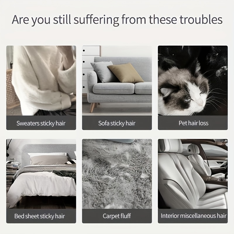 Cepillo electrostático manual de doble cara de alta resistencia | Para pelo de mascotas, pelusa en alfombras, muebles, ropa, ropa de cama | Mango ergonómico, limpieza multiusos, no requiere electricidad, diseño portátil que ahorra espacio