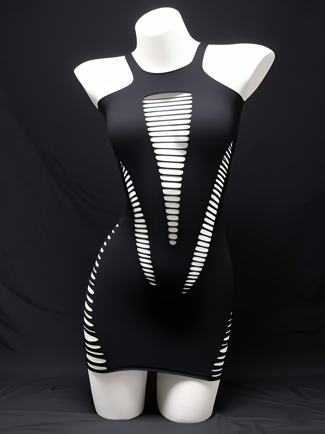 Bodycon Dress - Sleeveless High Elasticity, Nylon and Spandex Blend