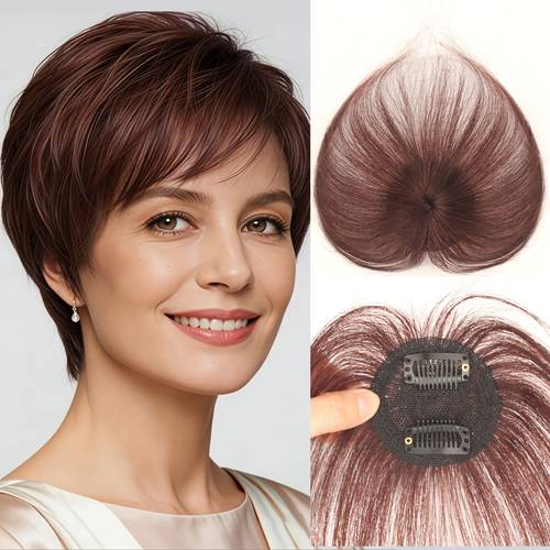 item picture real hair womens hair patch small thin breathable top of head hair extension patch full real hair coverage hair patch